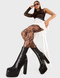 LAMODA Staple Piece Platform Ankle Boots< Knochel
