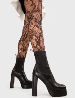 LAMODA Staple Piece Platform Ankle Boots< Knochel