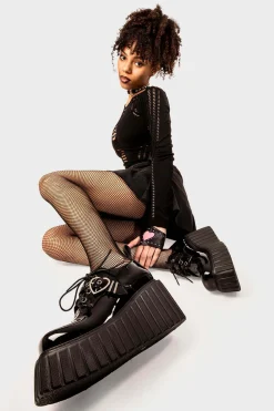 lamodawebsite Stick To It Chunky Platform Creeper Shoes< Chunky