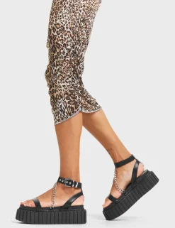 LAMODA Sun Tan Chunky Platform Creeper Sandals< Plattform