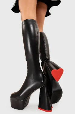 lamodawebsite Sweet Talker Wide Calf Platform Knee High Boots< Kniehoch
