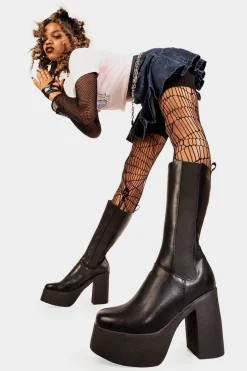 lamodawebsite Takeover Platform Calf Boots< Kalb