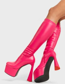 LAMODA Talk Platform Knee High Boots< Kniehoch