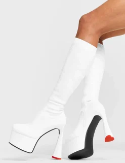 LAMODA Talk Platform Knee High Boots< Kniehoch