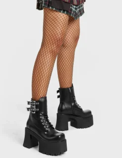 LAMODA Thinking Spot Chunky Platform Ankle Boots< Knochel