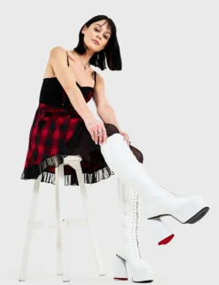 LAMODA Too Cute Platform Knee High Boots< Kniehoch