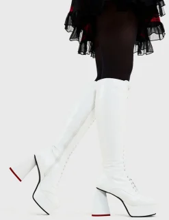 LAMODA Too Cute Platform Knee High Boots< Kniehoch