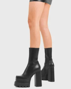LAMODA Undeniable Chunky Platform Ankle Boots< Knochel