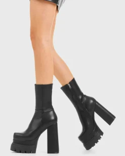 LAMODA Undeniable Chunky Platform Ankle Boots< Knochel