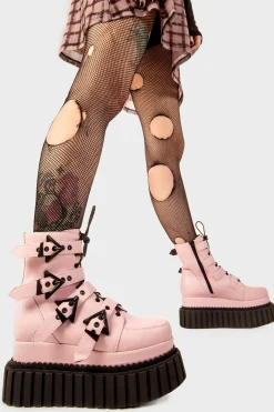 lamodawebsite Unstable Chunky Ankle Creeper Boots< Knochel