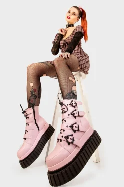 lamodawebsite Unstable Chunky Ankle Creeper Boots< Knochel