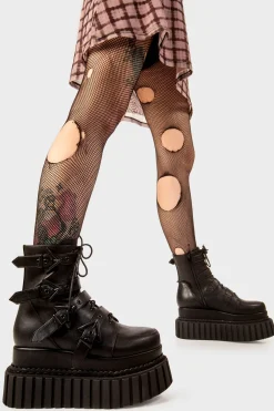 LAMODA Unstable Chunky Ankle Creeper Boots< Knochel