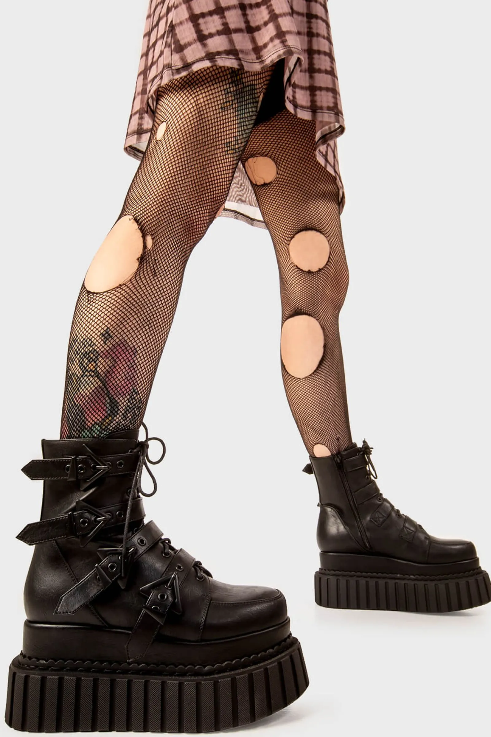 LAMODA Unstable Chunky Ankle Creeper Boots< Knochel