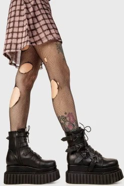 LAMODA Unstable Chunky Ankle Creeper Boots< Knochel