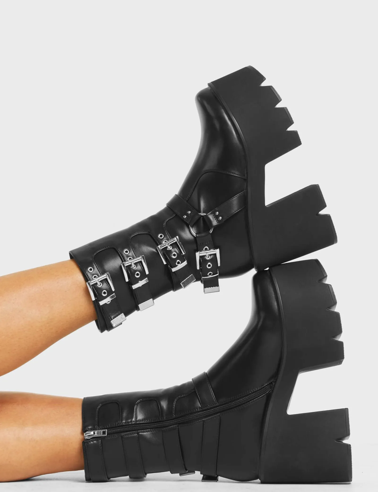 LAMODA Vibetech Chunky Platform Ankle Boots< Knochel