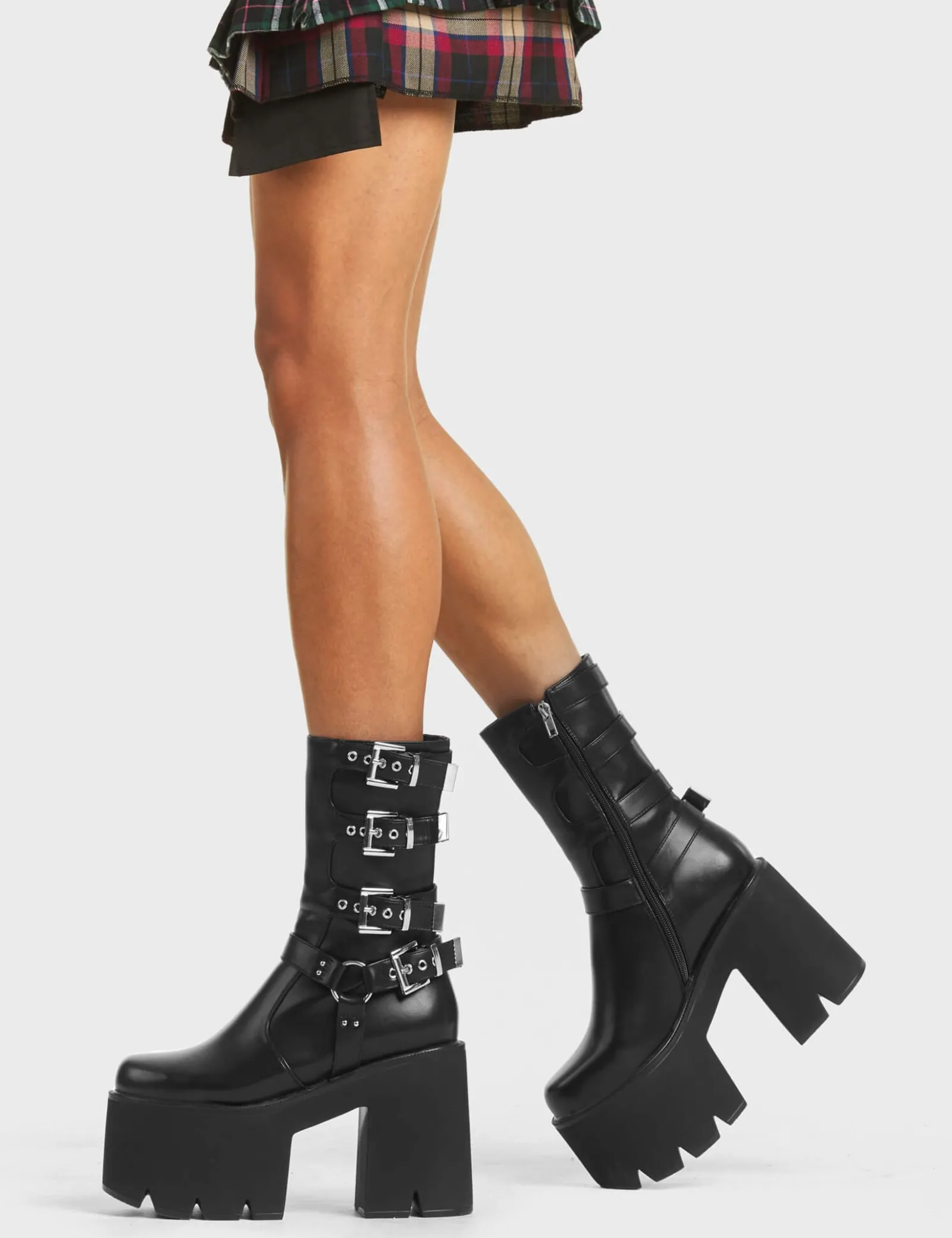 LAMODA Vibetech Chunky Platform Ankle Boots< Knochel
