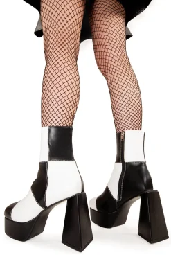 lamodawebsite Wait A Minute Platform Ankle Boots< Knochel