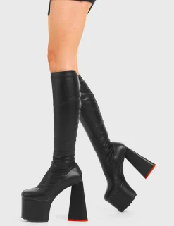 lamodawebsite Wild Child Platform Knee High Boots< Kniehoch