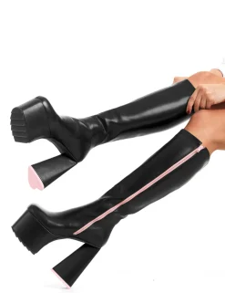 lamodawebsite Wild Child Platform Knee High Boots< Kniehoch