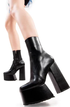 lamodawebsite Wrath Platform Ankle Boots< Knochel