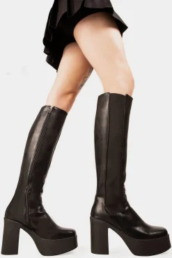 lamodawebsite Yes Boss Platform Knee High Boots< Kniehoch