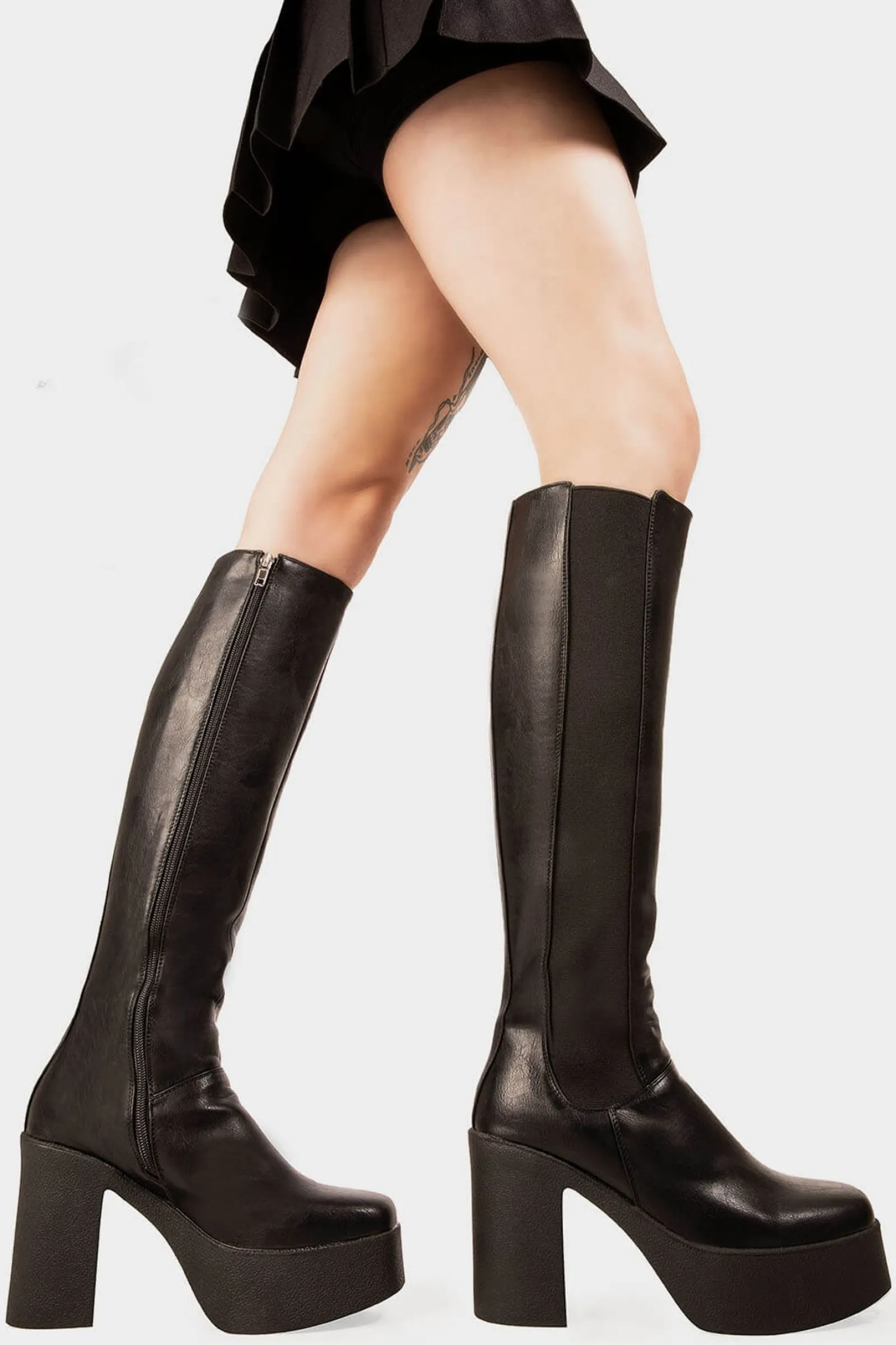 lamodawebsite Yes Boss Platform Knee High Boots< Kniehoch