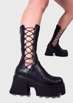 LAMODA Your Soul Chunky Platform Calf Boots< Kalb